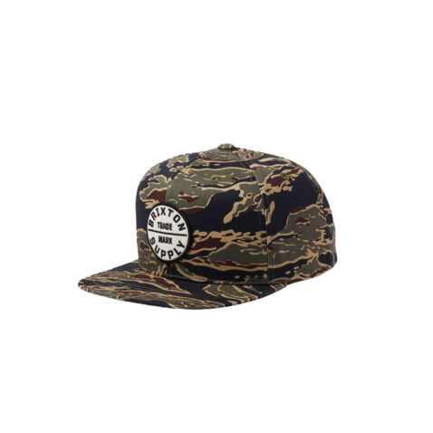 Brixton Oath III Snapback Hat Tiger Camo