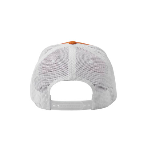 Brixton Palmer Proper MP Mesh Snapback Hat Phoenix Orange Black White Back