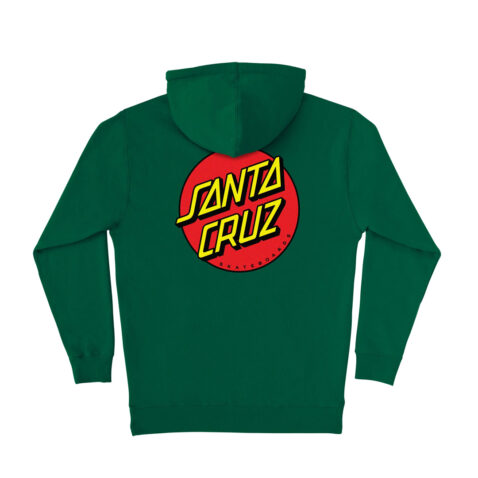 Classic Dot Mens Santa Cruz Hoodie Dark Green - Image 2