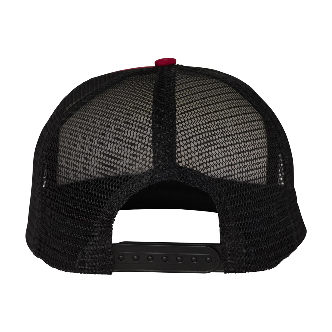 Creature Logo Mesh Trucker Adjustable Snapback Hat Maroon Black Creature Logo Mesh Trucker Adjustable Snapback Hat Maroon Black - Image 3