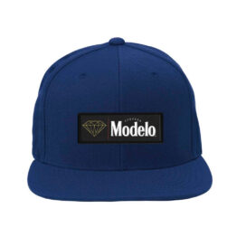 Diamond X Modelo Box Logo Snapback Hat Navy