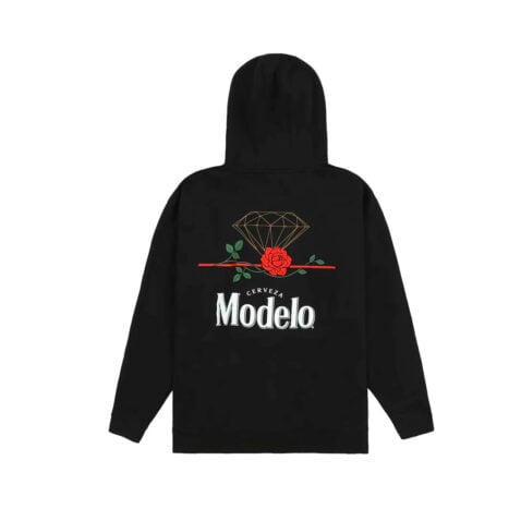 Diamond X Modelo Rose Hoodie Black Back