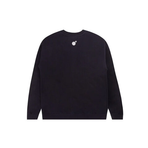 The Hundreds Slant Logo Crewneck Fleece Sweater Navy - Image 2