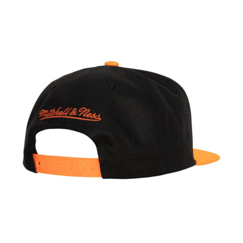 Mitchell & Ness Anaheim Ducks 2 Tone 2.0 Snapback Hat Black Orange Back