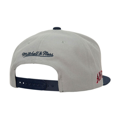 Mitchell & Ness California Angels Away Snapback Hat Grey Back