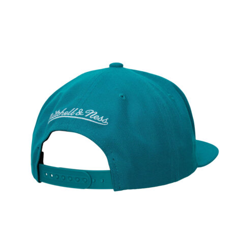 Mitchell & Ness Charlotte Hornets Team Ground 2.0 Snapback Hat Dark Teal Back