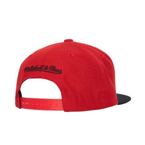 Mitchell & Ness Chicago Bulls 2 Tone 2.0 Snapback Hat Red Black Back