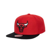 Mitchell & Ness Chicago Bulls 2 Tone 2.0 Snapback Hat Red Black Left Front