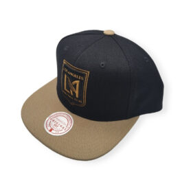 Mitchell & Ness Los Angeles Football Club Two Tone 2.0 Snapback Hat Black Tan
