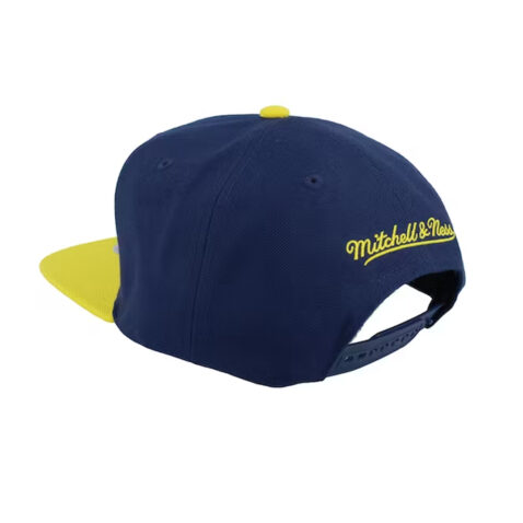 Mitchell & Ness Michigan Wolverines Two Tone 2.0 Snapback Hat Navy Yellow Back