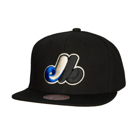 Mitchell & Ness Montreal Expos Team Classic Snapback Hat Black