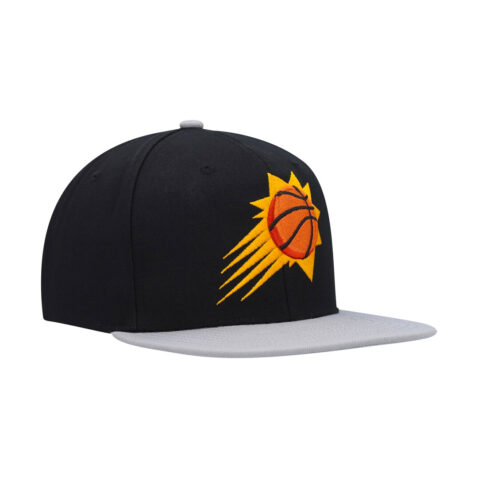 Mitchell & Ness Phoenix Suns Core Basic Snapback Hat Black Grey Right Front