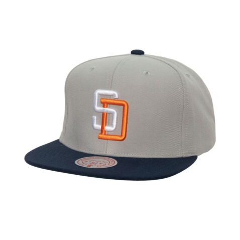 Mitchell & Ness San Deigo Padres Away Snapback Hat Grey