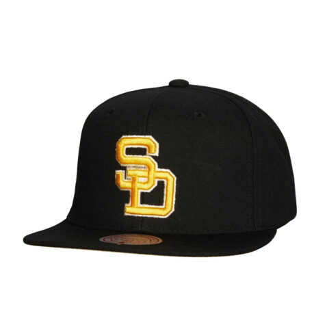 Mitchell & Ness San Deigo Padres Team Classic Snapback Hat Black