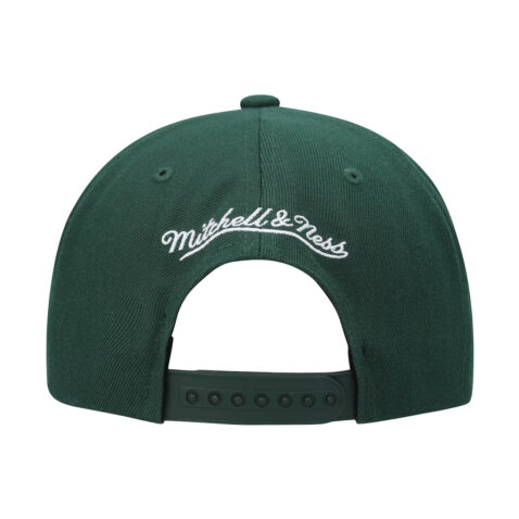 Mitchell & Ness Seattle Sonics Team Ground 2.0 Snapback Hat Dark Green Back
