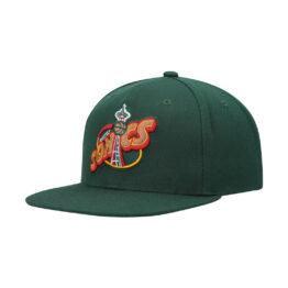 Mitchell & Ness Seattle Sonics Team Ground 2.0 Snapback Hat Dark Green