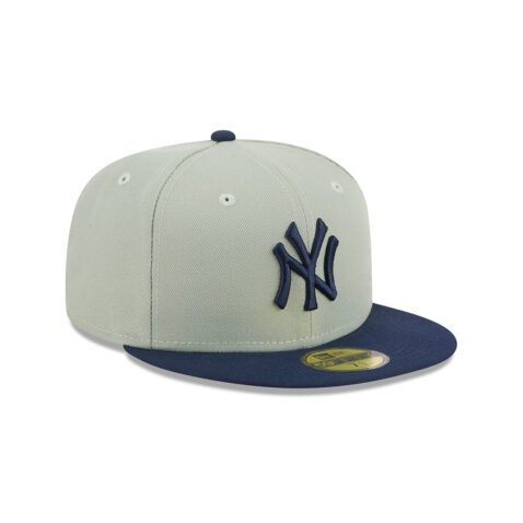 New Era 59Fifty New York Yankees Color Pack Fitted Hat Light Mint Green Dark Navy Right Front