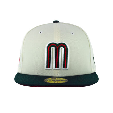 New Era 59Fifty World Baseball Classic Mexico Fitted Hat Chrome White Red Dark Green