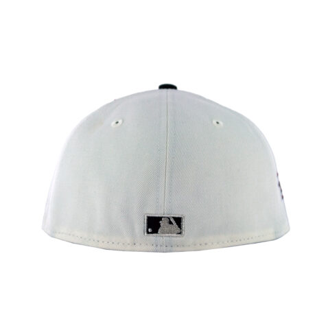 New Era 59Fifty San Diego Padres Ace Fitted Hat Chrome White Black Metallic Silver Back