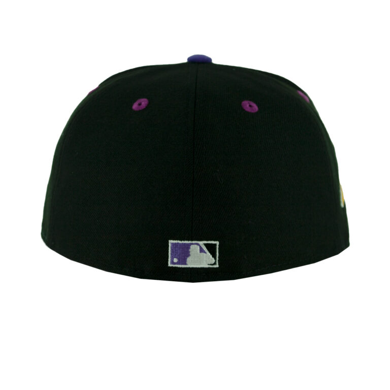 New Era 59Fifty California Angels Sunset Fitted Hat Black Gradient Orange Purple Back New Era 59Fifty California Angels Sunset Fitted Hat Black Gradient Orange Purple Back