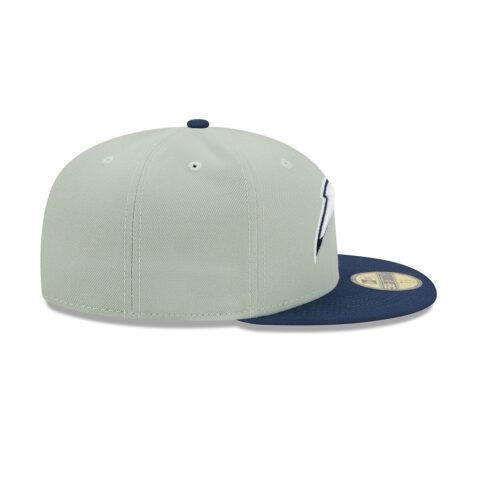 New Era 59Fifty Los Angeles Chargers Color Pack Fitted Hat Light Mint Green Dark Navy Right
