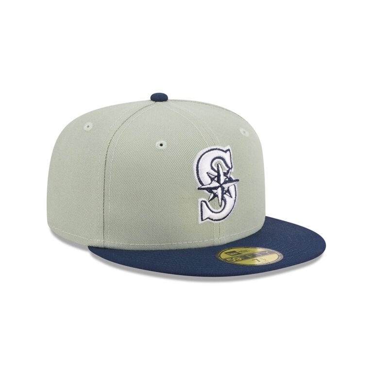 New Era 59Fifty Seattle Mariners Color Pack Fitted Hat Light Mint Green Dark Navy Right Front New Era 59Fifty Seattle Mariners Color Pack Fitted Hat Light Mint Green Dark Navy Right Front