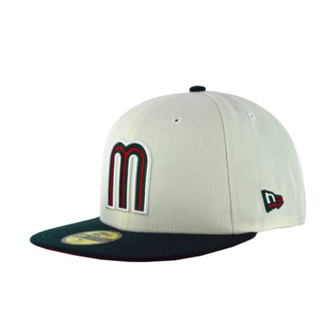 New Era 59Fifty World Baseball Classic Mexico Fitted Hat Chrome White Red Dark Green Left Front