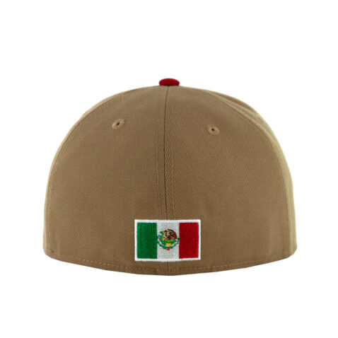 New Era 59Fifty World Baseball Classic Mexico Fitted Hat Khaki Green Red Back Logo