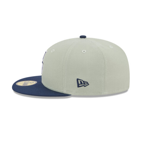New Era 59Fifty Seattle Mariners Color Pack Fitted Hat Light Mint Green Dark Navy Left