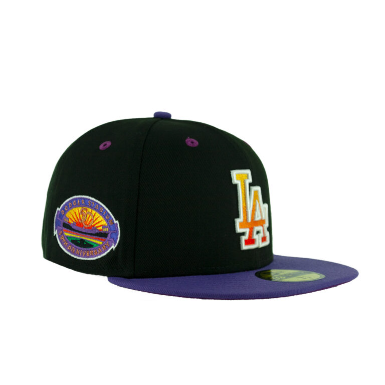 New Era 59Fifty Los Angeles Dodgers Sunset Fitted Hat Black Gradient Orange Purple Right Front New Era 59Fifty Los Angeles Dodgers Sunset Fitted Hat Black Gradient Orange Purple Right Front
