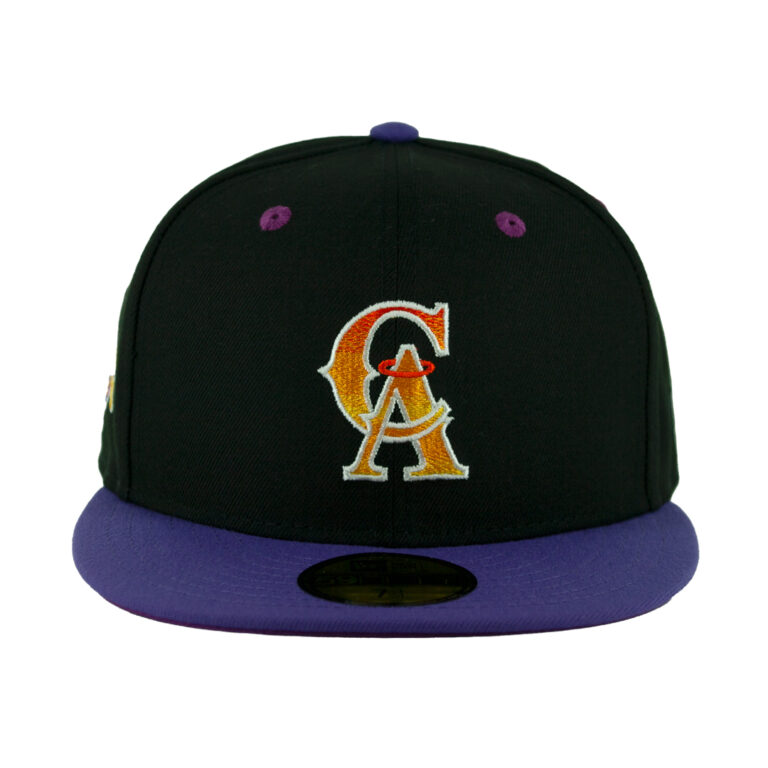 New Era 59Fifty California Angels Sunset Fitted Hat Black Gradient Orange Purple New Era 59Fifty California Angels Sunset Fitted Hat Black Gradient Orange Purple