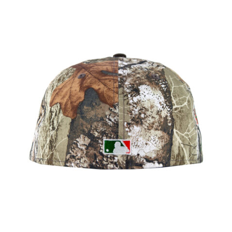 New Era 59Fifty San Diego Padres Chocolate Trees Fitted Hat Realtree White Orange Brown Back
