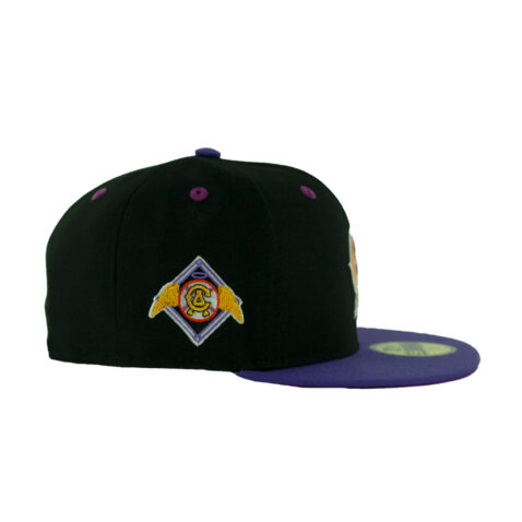 New Era 59Fifty California Angels Sunset Fitted Hat Black Gradient Orange Purple Right