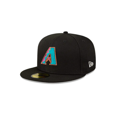 New Era 59Fifty Arizona Diamodbacks Metallic Logo Fitted Hat Black