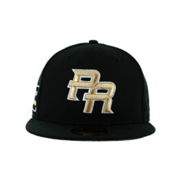 New Era 59Fifty Puerto Rico World Baseball Classic Black Gold Fitted Hat Black Metallic Gold