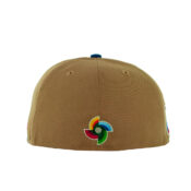 New Era 59Fifty Puerto Rico World Baseball Classic Khaki Royal Blue Fitted Hat Khaki Royal Blue Back