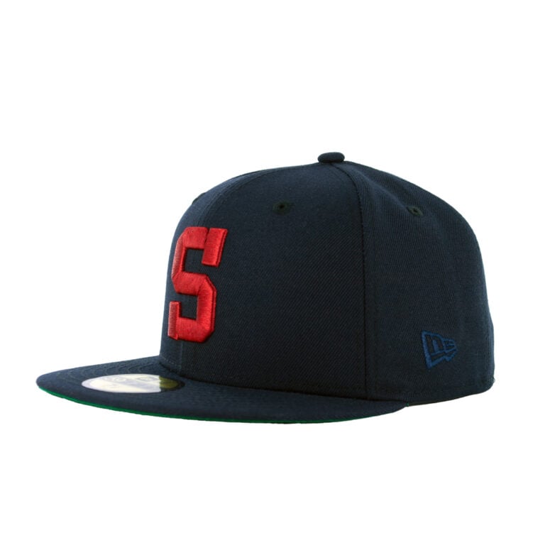 New Era 59Fifty San Diego Padres 1949 S Logo Fitted Hat Dark Navy Left Front New Era 59Fifty San Diego Padres 1949 S Logo Fitted Hat Dark Navy Left Front