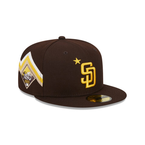 New Era 59Fifty San Diego Padres All Star Game Workout 2023 Fitted Hat Burnt Wood Brown