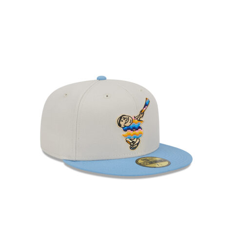 New Era 59Fifty San Diego Padres Beachfront Fitted Hat Sand Light Blue Right Front