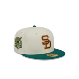 New Era 59Fifty San Diego Padres Camp Fitted Hat Chrome White Green