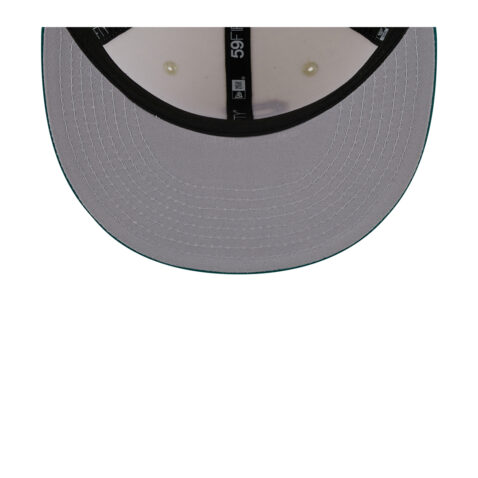 New Era 59Fifty San Diego Padres Camp Fitted Hat Chrome White Green - Image 7