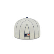 New Era 59Fifty San Diego Padres Team Shimmer Fitted Hat Chrome White Navy Back