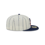 New Era 59Fifty San Diego Padres Team Shimmer Fitted Hat Chrome White Navy Right