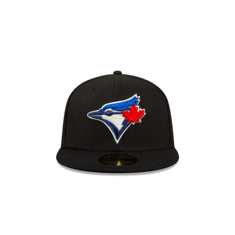 New Era 59Fifty Toronto Blue Jays Metallic Logo Series Fitted Hat Black Front