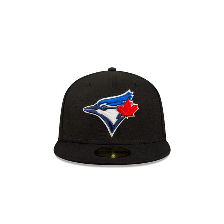 New Era 59Fifty Toronto Blue Jays Metallic Logo Series Fitted Hat Black Front New Era 59Fifty Toronto Blue Jays Metallic Logo Series Fitted Hat Black Front