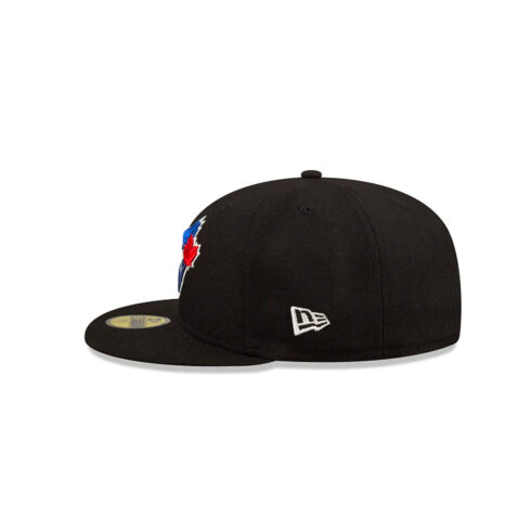 New Era 59Fifty Toronto Blue Jays Metallic Logo Series Fitted Hat Black Left