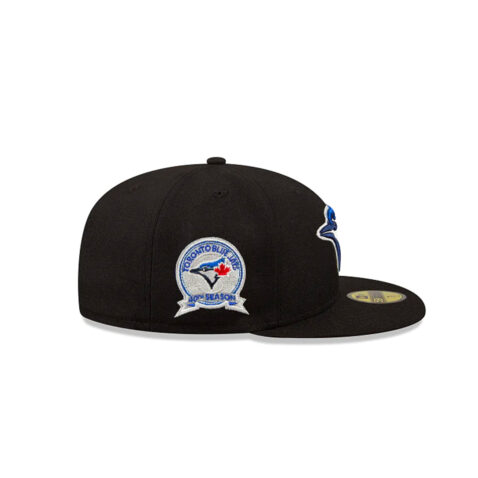 New Era 59Fifty Toronto Blue Jays Metallic Logo Series Fitted Hat Black Right