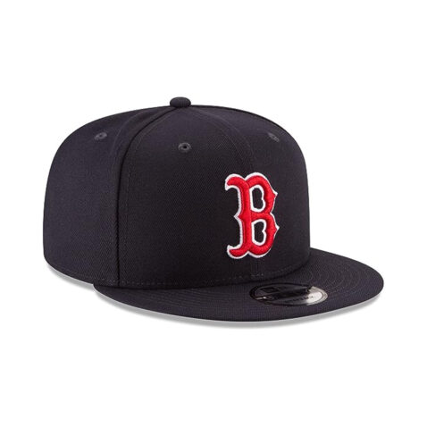 New Era 9Fifty Boston Red Sox Basic Snapback Hat Dark Navy New Era 9Fifty Boston Red Sock Basic Snapback Hat Dark Navy Right Front