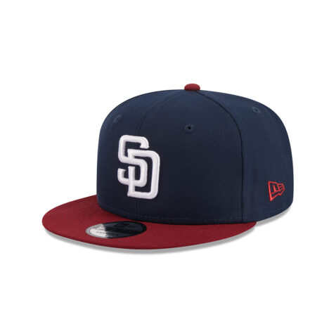 New Era 9Fifty San Diego Padres Two Tone Snapback Hat Dark Navy Cardinal