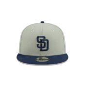 New Era 9Fifty San Diego Padres Two Tone Snapback Hat Light Mint Green Dark Navy Front